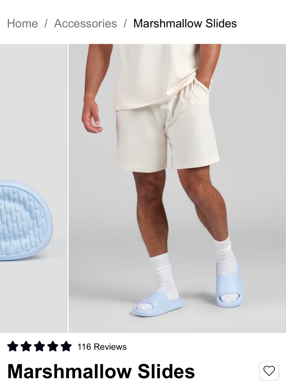 Marshmallow Slides - Light Blue Men's Slide Sandals